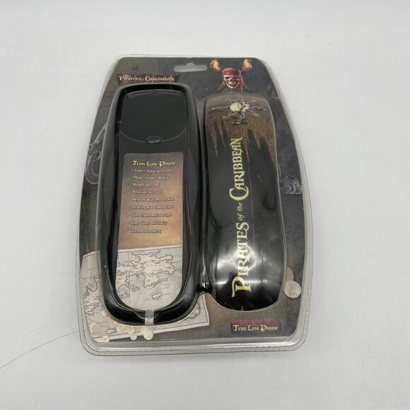 NEW Disney Pirates Of The Caribbean Trim Line Phone Stock Never Opened - Picture 1 of 5